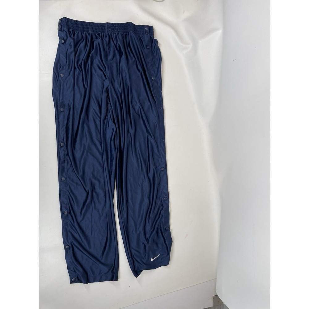 Nike Sports Tearaway Warm Up Pants Mens Size 2XL Blue Vintage Satin